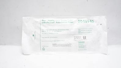 Bard 0046140 Nasogastric Sump Tube with PreVent Anti-Reflux Filter 14Fr x 48inch